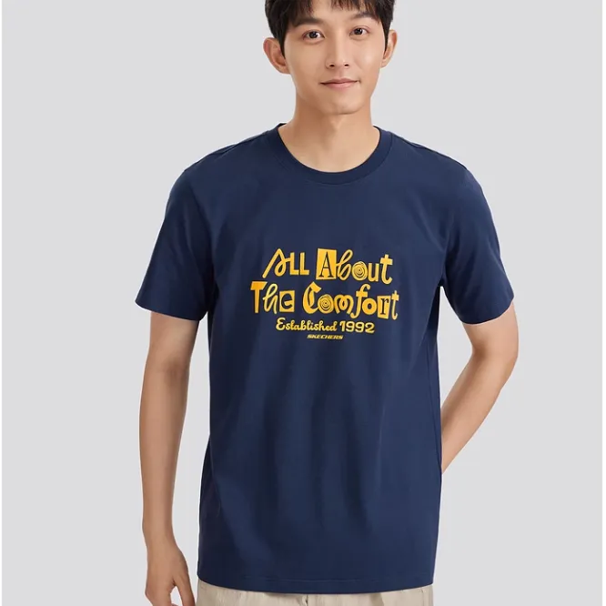 Skechers T Shirt Unisex Marine Blue-2