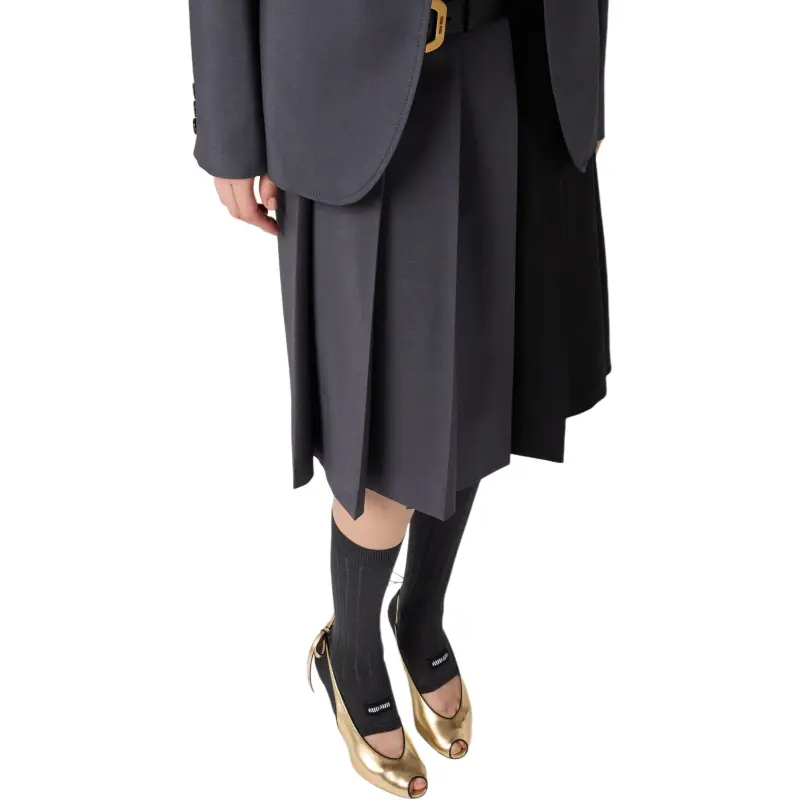 MIU MIU Pleated Skirt-4