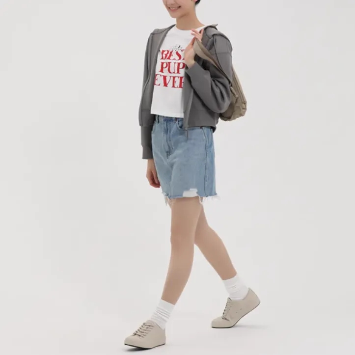 UNIQLO Crop Tops Women's White-4