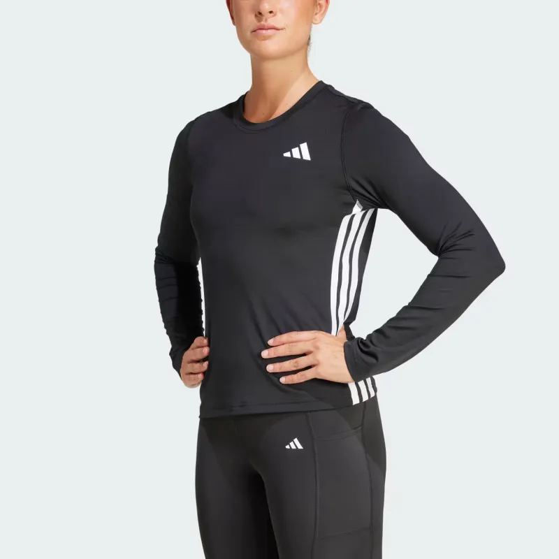 Adidas ESSENTIALS3 Stripes T Shirt Women's Black/White-1