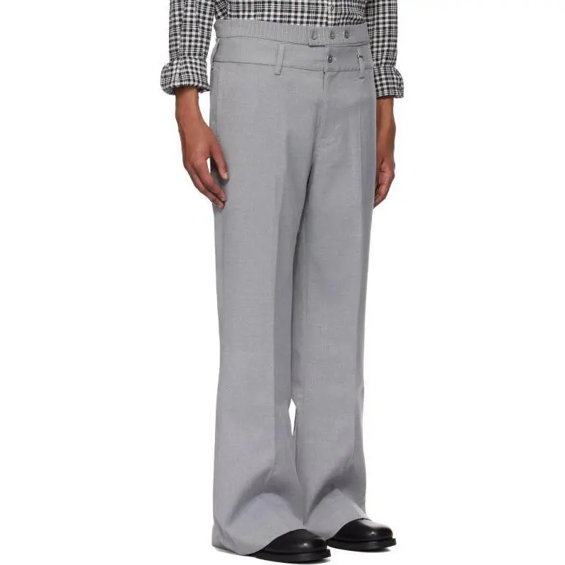 C2H4 Casual Pants Men Gray-2