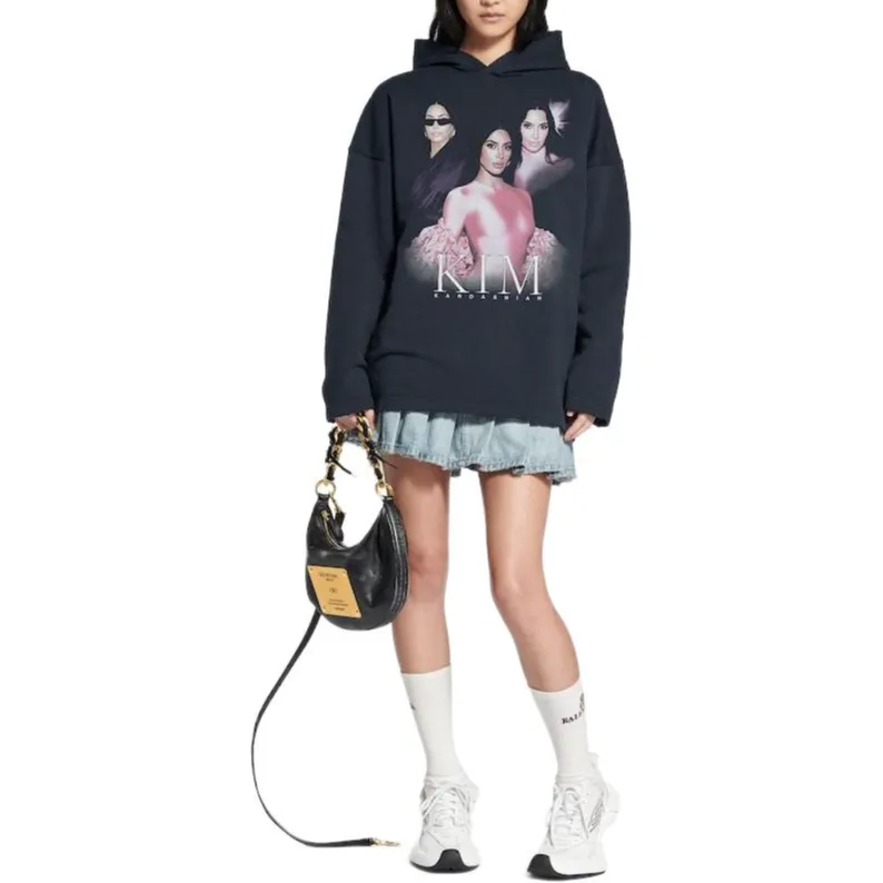Balenciaga Sweatshirt Loose Fit Unisex Blue-2