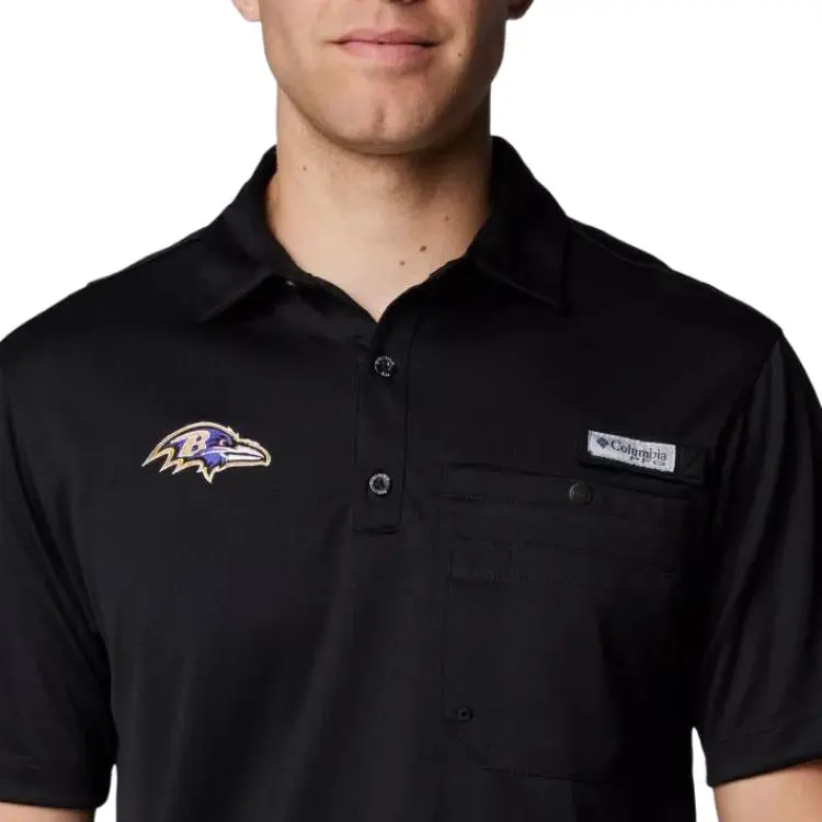 Columbia PFG Flycaster Polo Shirt Men's Black-3