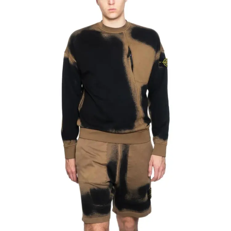 STONE ISLAND STONE ISLAND Hand Sprayed SS23 Sweatshirt Men's Bark Color-5