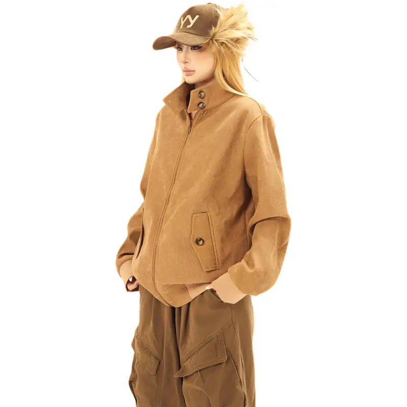 DanerWang Jackets Unisex Brown-3