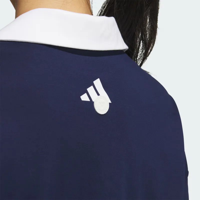 Adidas VERBIAGE Polo Shirt Women's Dark Indigo-4