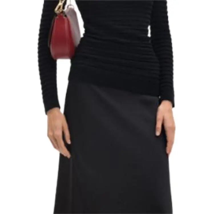 Valentino High Neck Long Sleeved Ribbed Top-5