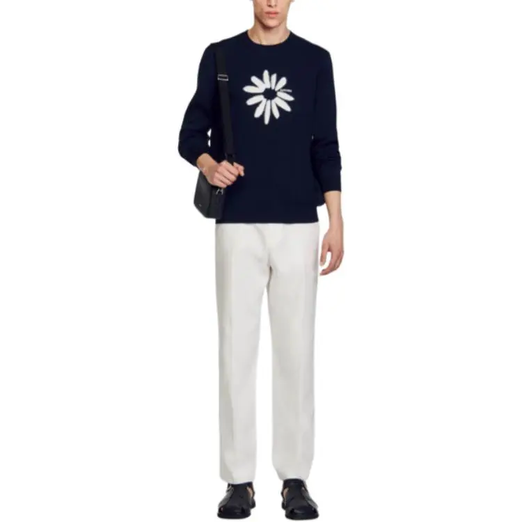 Sandro Floral-intarsia Fine-knit Jumper-1