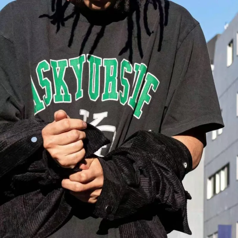 Askyurself x Kd Short Sleeved T Shirts Unisex Black-2