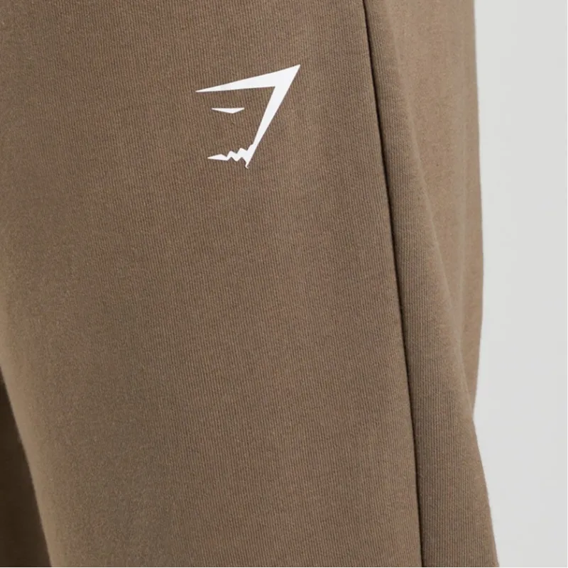 GYMSHARK ESSENTIAL OVERSIZED JOGGERS Knitted Sports Pants Men's Soul Brown-4