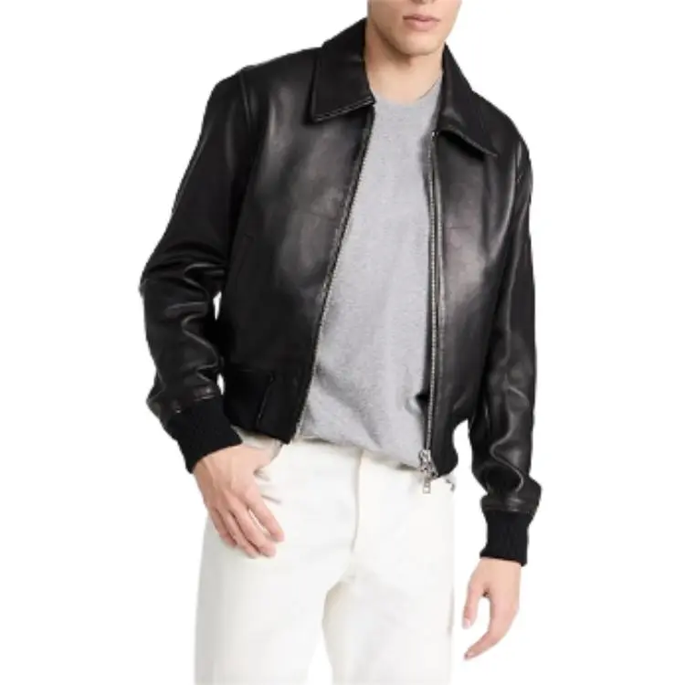 Ami Leather Zipped Jacket-3