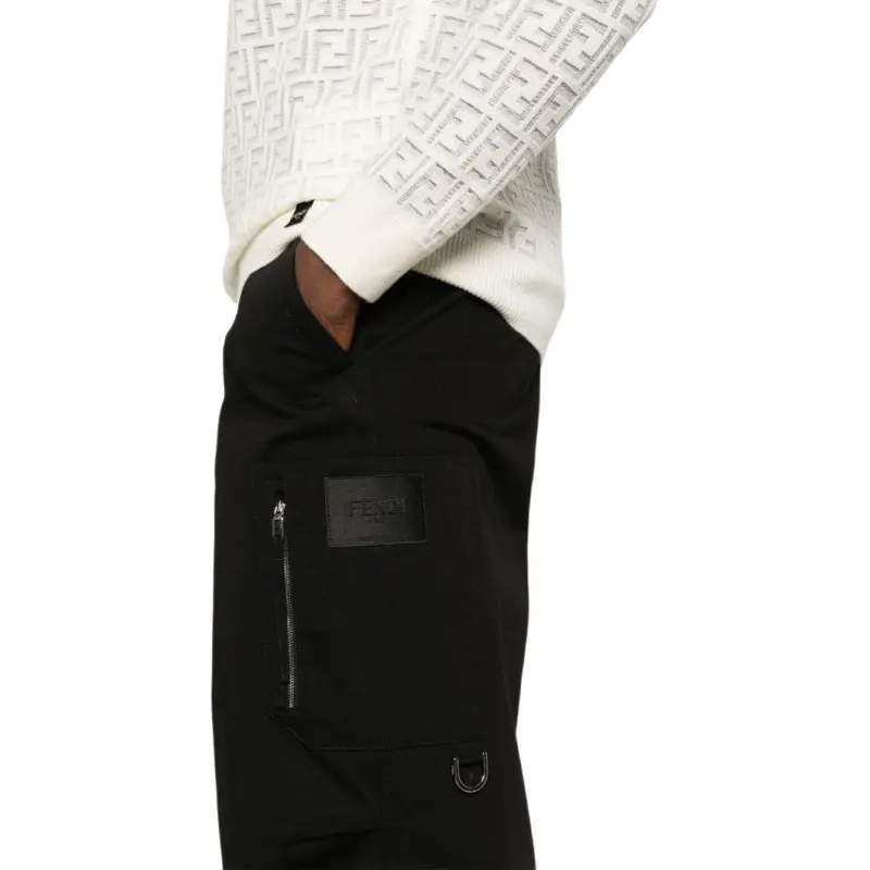 FENDI Straight leg Trousers-4
