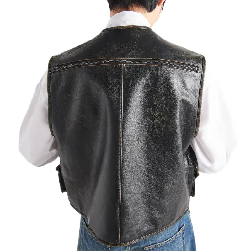 PRADA Leather Cargo Vest-1