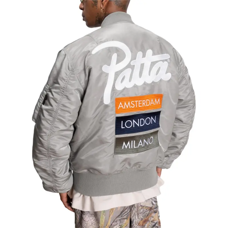Patta X Alpha Industries Jackets Unisex Silver/Orange-5
