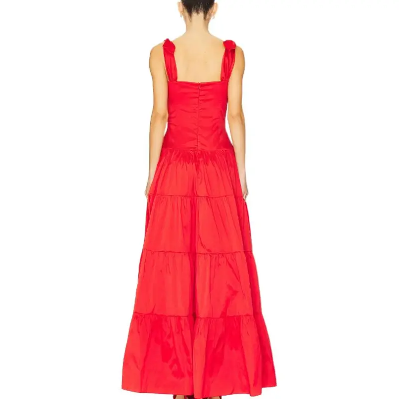 Anna October Sleeveless Dress Women's Red-1