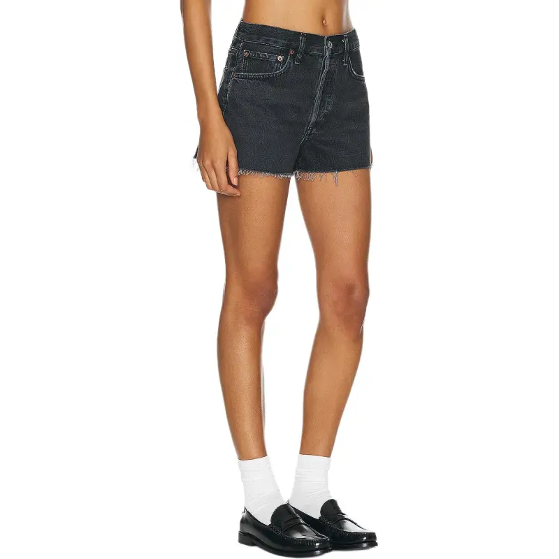 AGOLDE Denim Shorts Women's Black-2