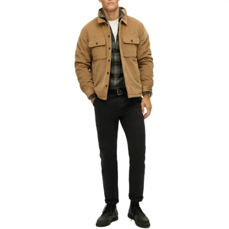 SUPERDRY Shirts Men Brown-2
