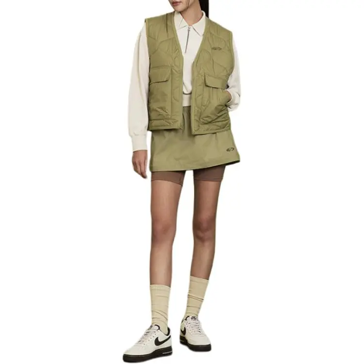 Nike Clothing Vests Women's Khaki-2