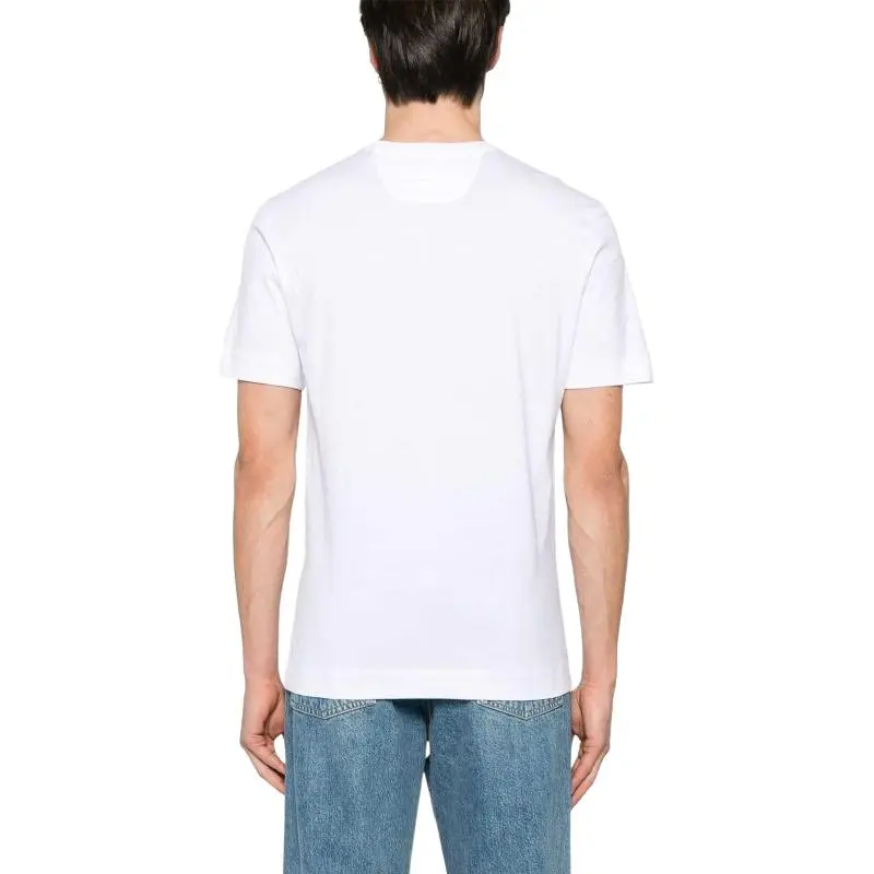 Ermenegildo Zegna Logo Embroidered Crewneck T Shirt-3