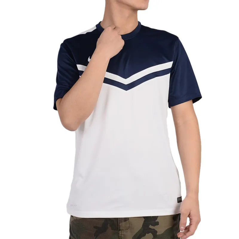 Nike Dri Fit T Shirt Men's White/Navy Blue-1