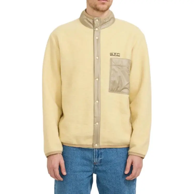 A.P.C Logo Patch High Neck Overshirt-2