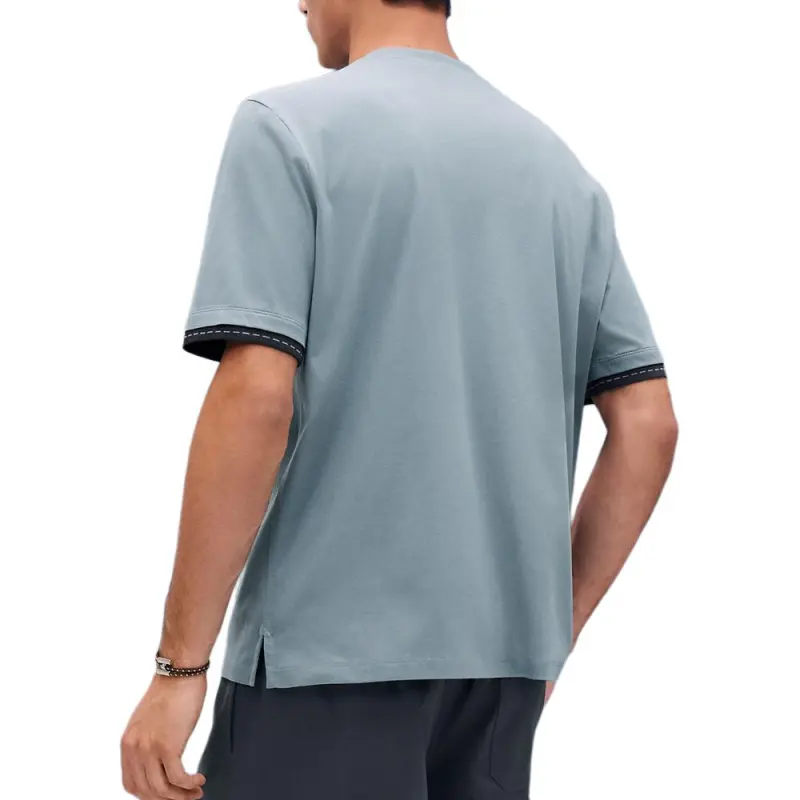 HERMES SS25 T Shirt Men's Blue Gray-1