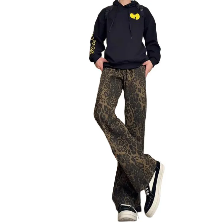 NHZN Jeans Women's Leopard Print-6