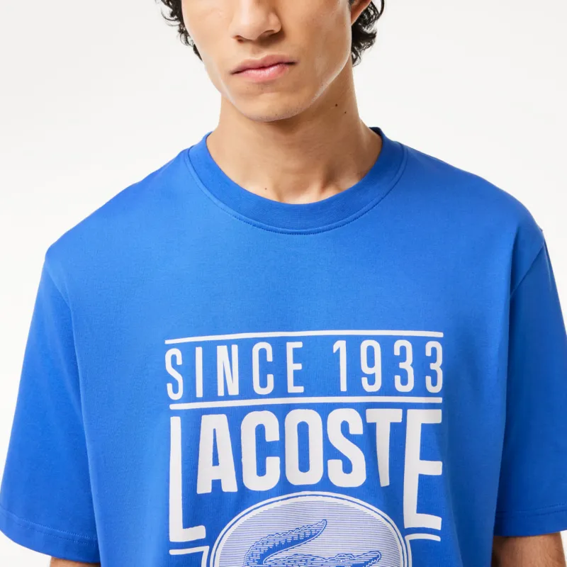 LACOSTE Logo print Organic Cotton T shirt-5