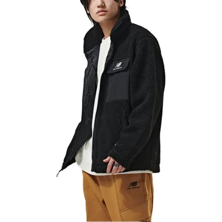New Balance Velvet Jackets Men Black-3