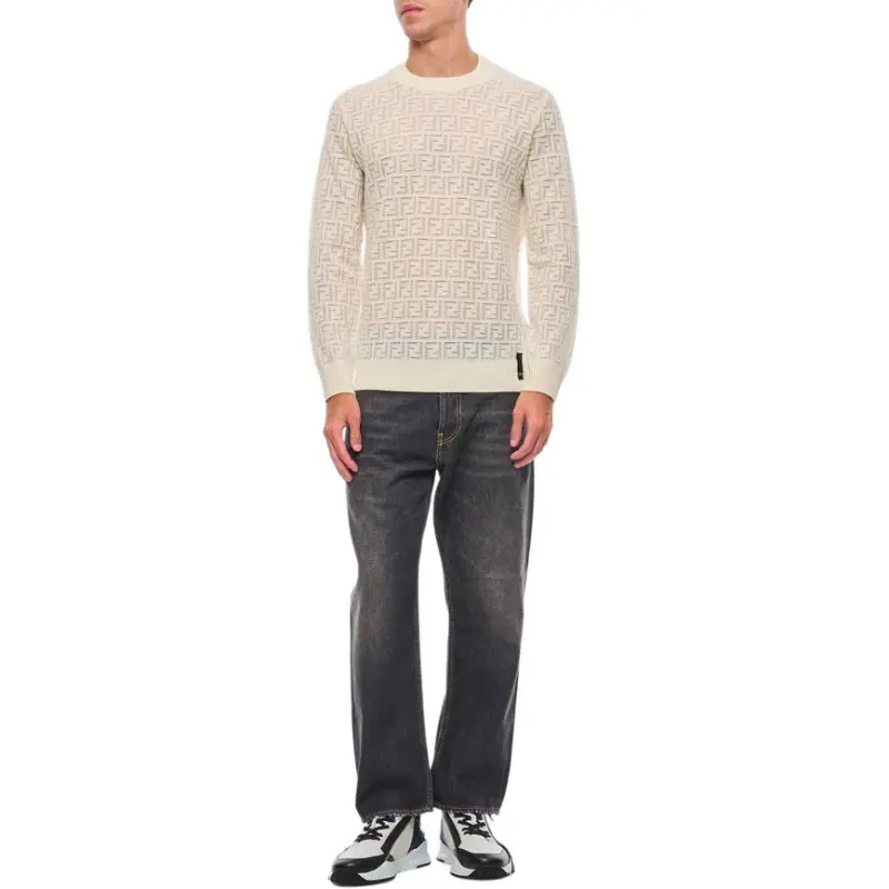 FENDI Allover Ff Jacquard Crewneck Jumper-2