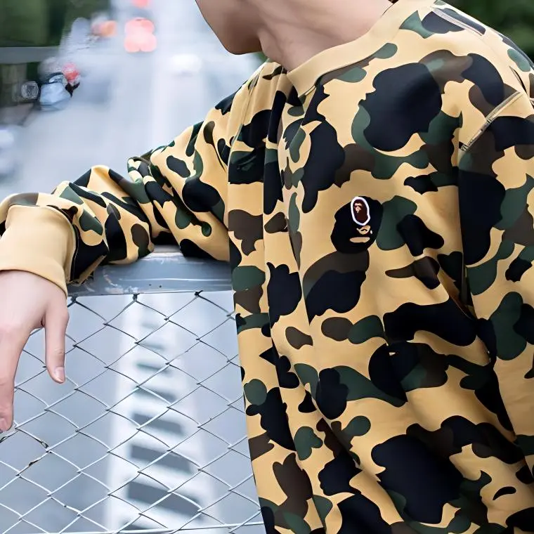 A BATHING APE 1st Camo Crew Neck-3