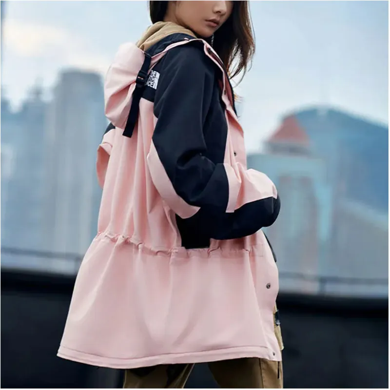 THE NORTH FACE Waterproof And Windproof Windbreaker Jacket Unisex Dusty Pink-4