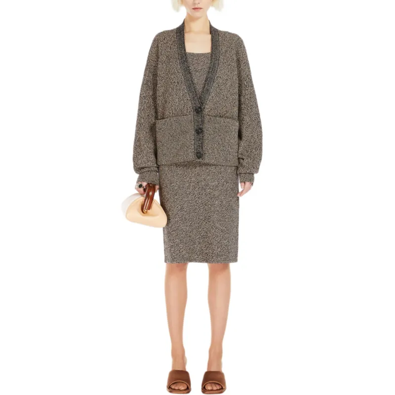 SportMax Buttoned V Neck Cardigan-2