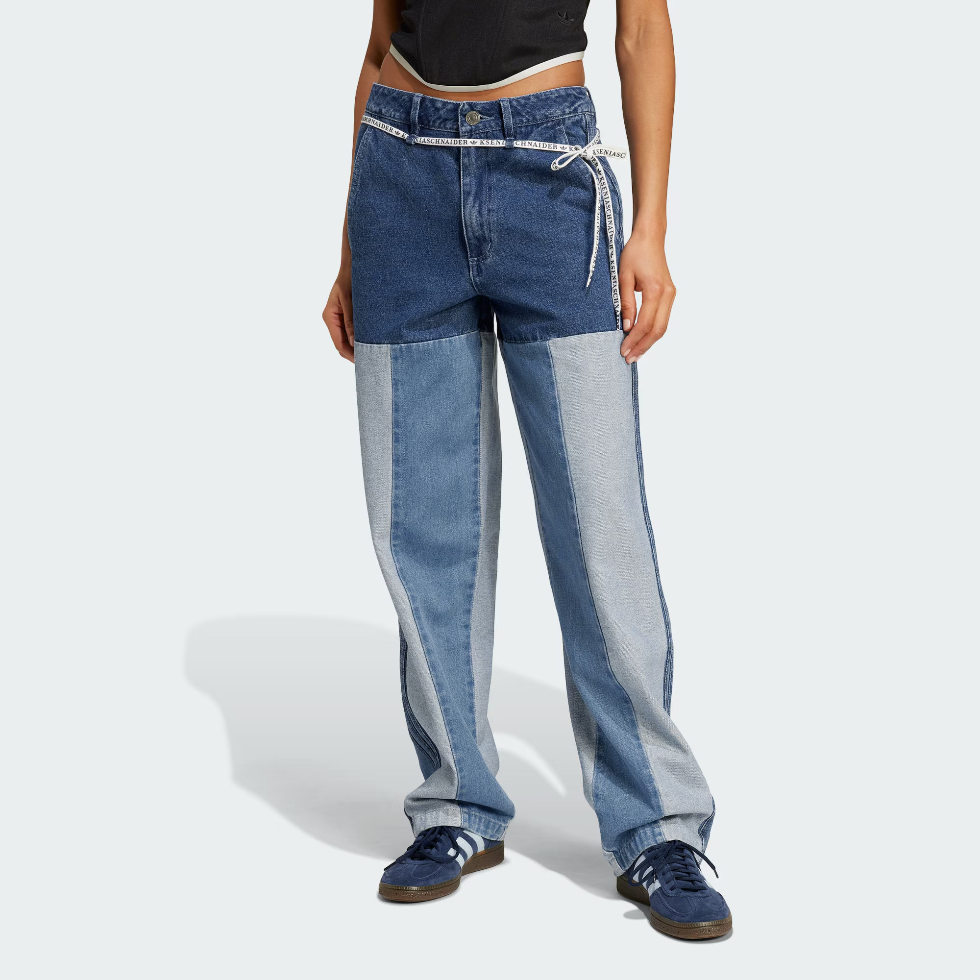 【美品】adidas KSENIASCHNAIDER ジーンズパンツ 30 Adidas Originals Kseniaschnaider Patchwork Straight Leg