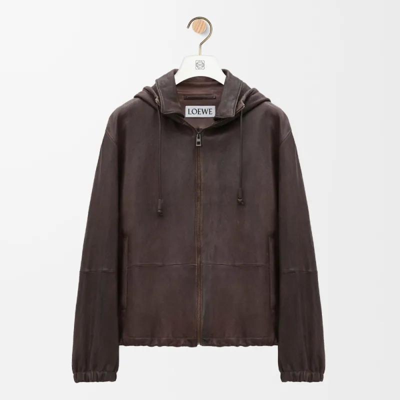 LOEWE SS25 Leather Jacket Men's Dark Brown-4
