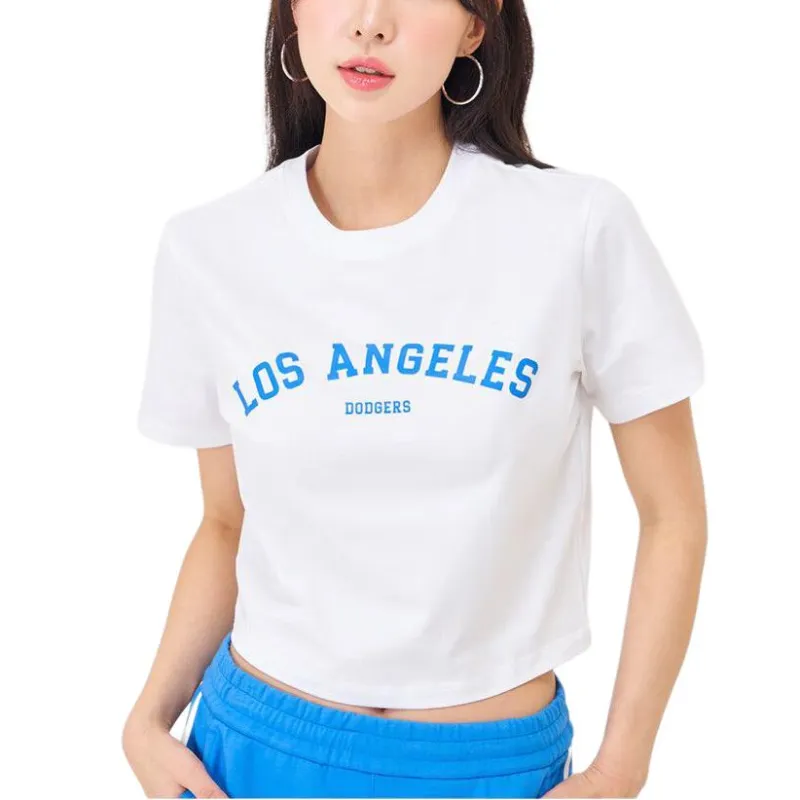 MLB Los Angeles Dodgers T Shirts Women's White-3
