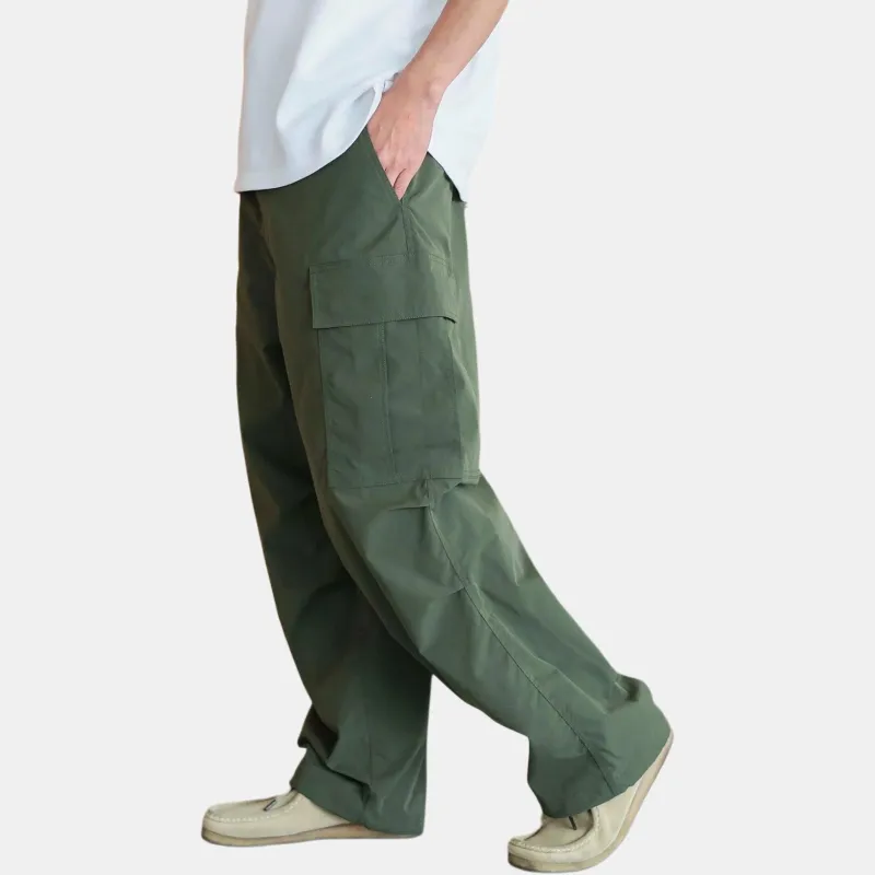 Beams Cargo Pants Men's Olive Green-4