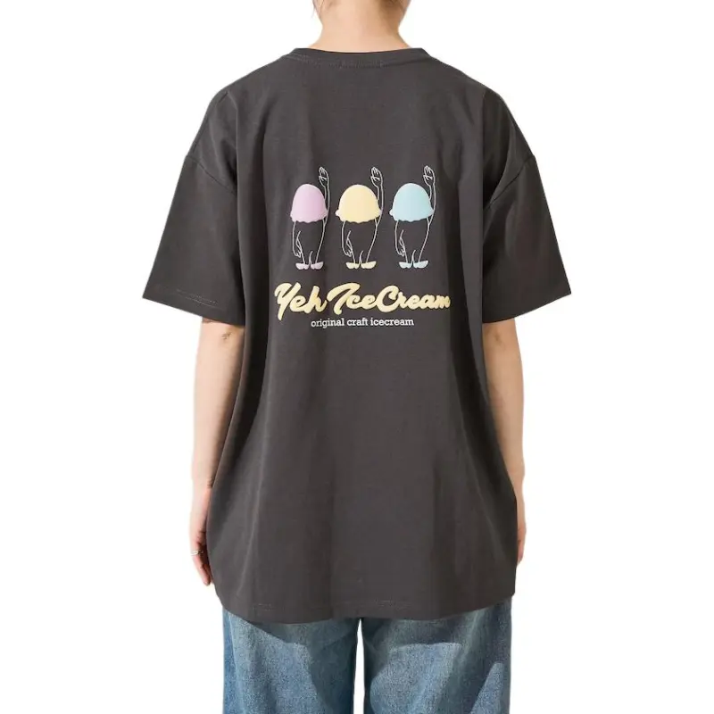 FREAK'S STORE Drop Shoulder Sleeve T Shirt Women's Black-1