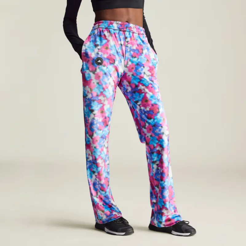 Adidas x Stella McCartney Velour Track Pants Casual Pants Women's Signal Cyan-1
