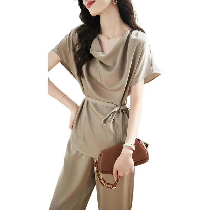 Mo Han Yi Mei Casual Suit Women's Light Coffee-3