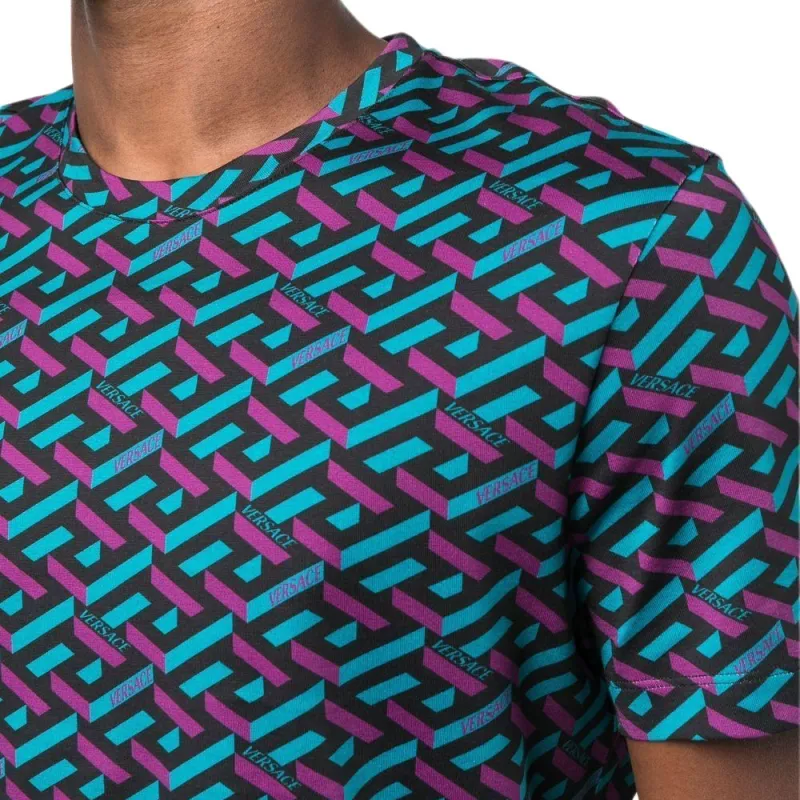VERSACE All over Logo print T shirt-1