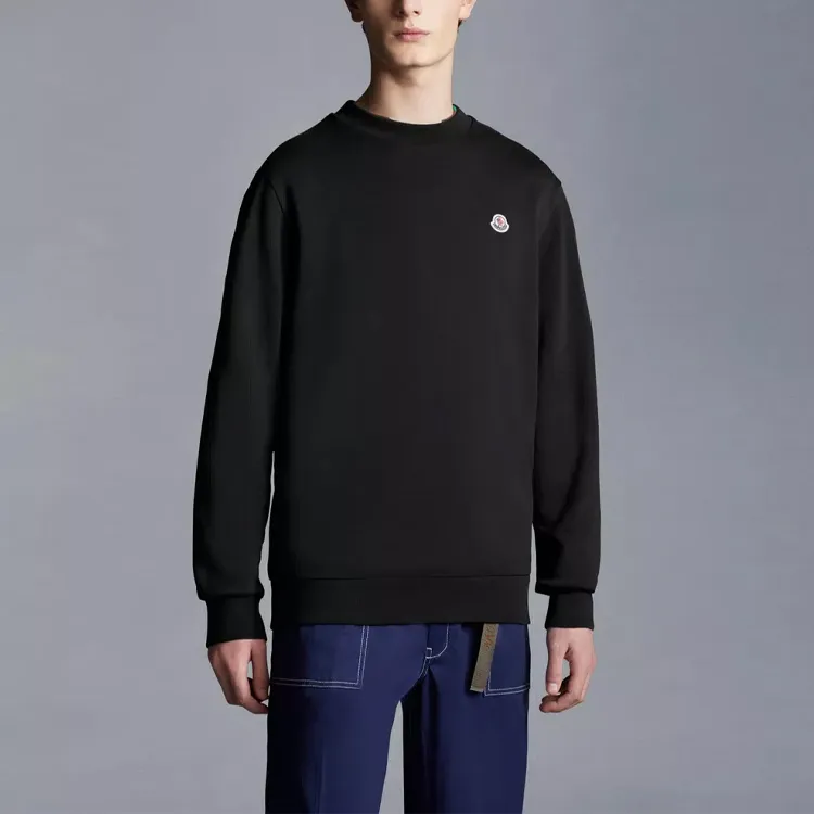 Moncler Logo Patch Sweatshirt Men's Black-2