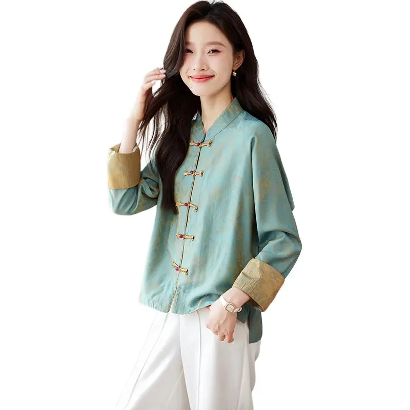 Yi Mengyuan Cropped Coat Jacket Women's Sky Blue-1
