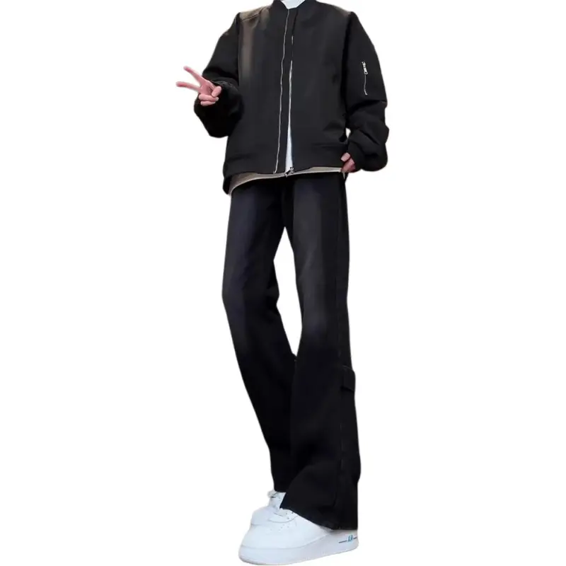 TESTUNG Jeans Men Black--4