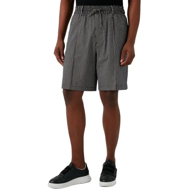 EMPORIO ARMANI Vertical print Cotton blend Shorts-4