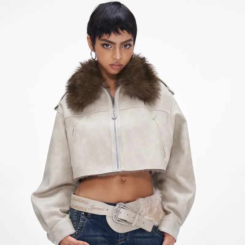 JYOSEI Jackets & Coats Unisex White Gray-2