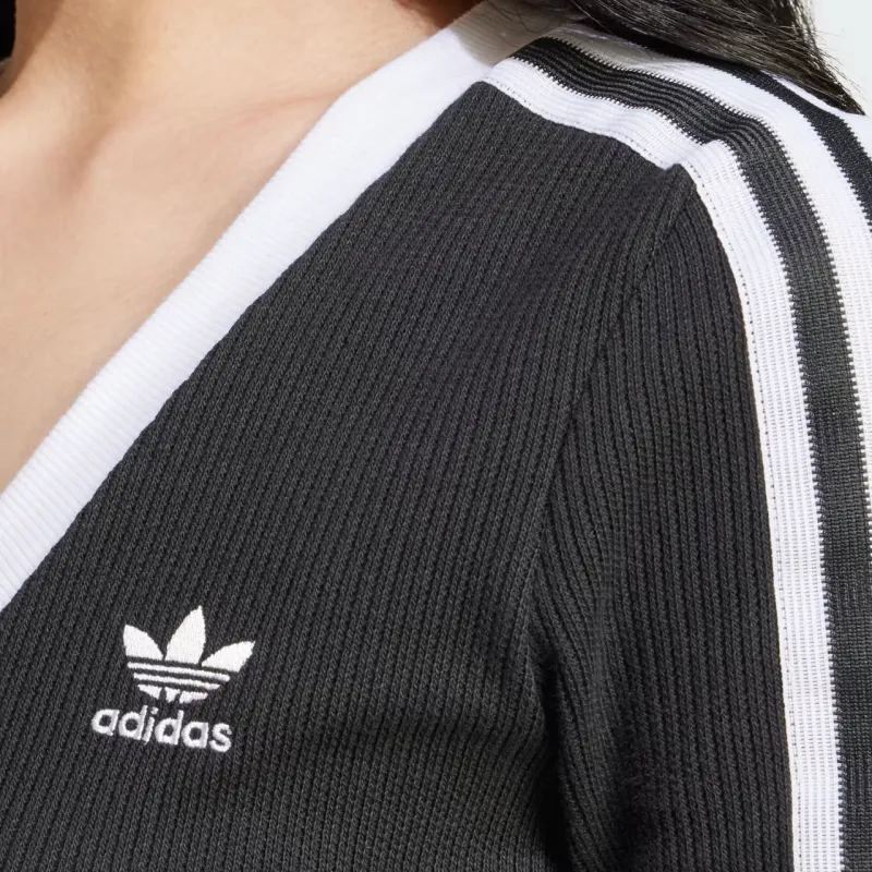 Adidas Originals Adicolor 3 Stripes Knit V Neck Dress-4