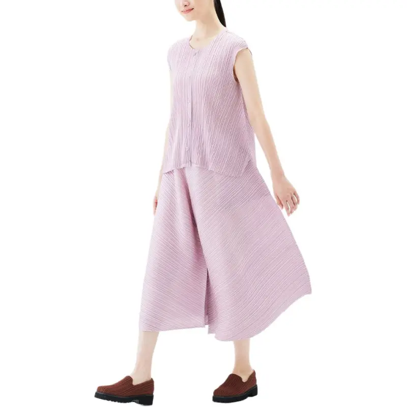 PLEATS PLEASE ISSEY MIYAKE Vest Women's Gray Pink-3