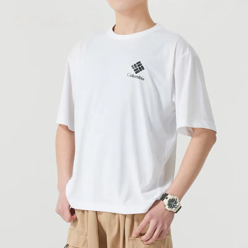 Columbia T Shirts Men 101 White-2