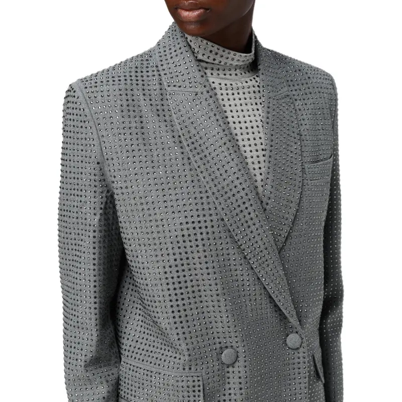 PINKO Embellished Double Breasted Oversized Blazer-5